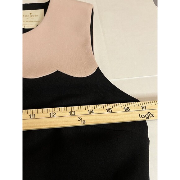 Kate Spade New York Women's Black /Pink Scallop Sleeveless Adorable Dress Size 8 - Picture 13 of 14